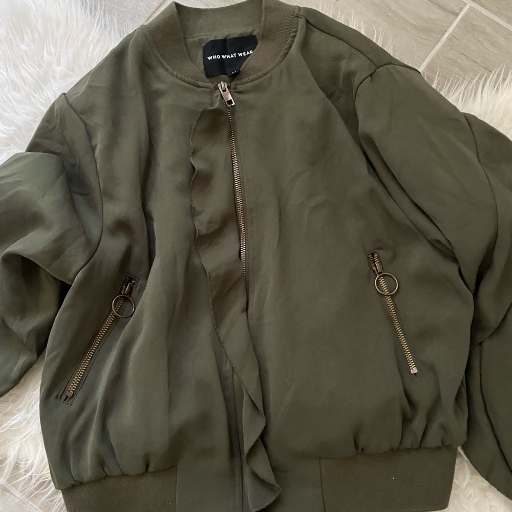 WHO WHAT WEAR Bomber Jacket